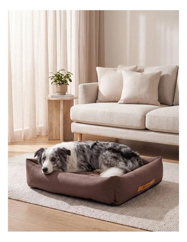 Brooksy Woven Dog Bed in Chocolate image 2