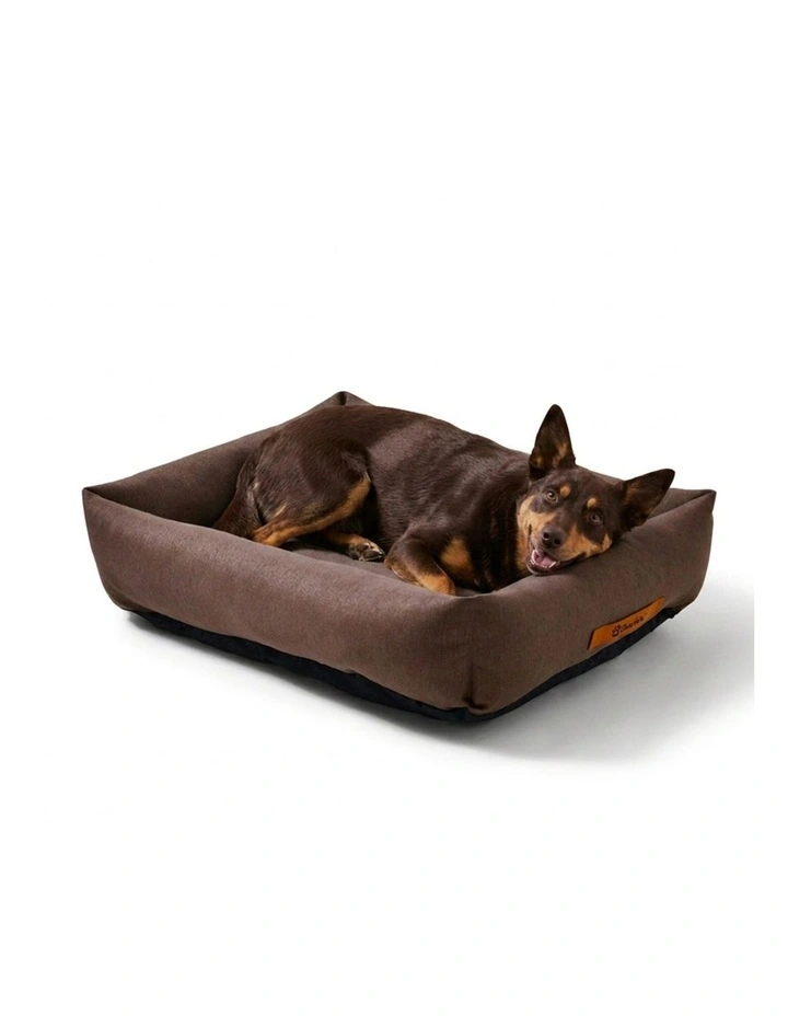 Brooksy Woven Dog Bed in Chocolate image 3