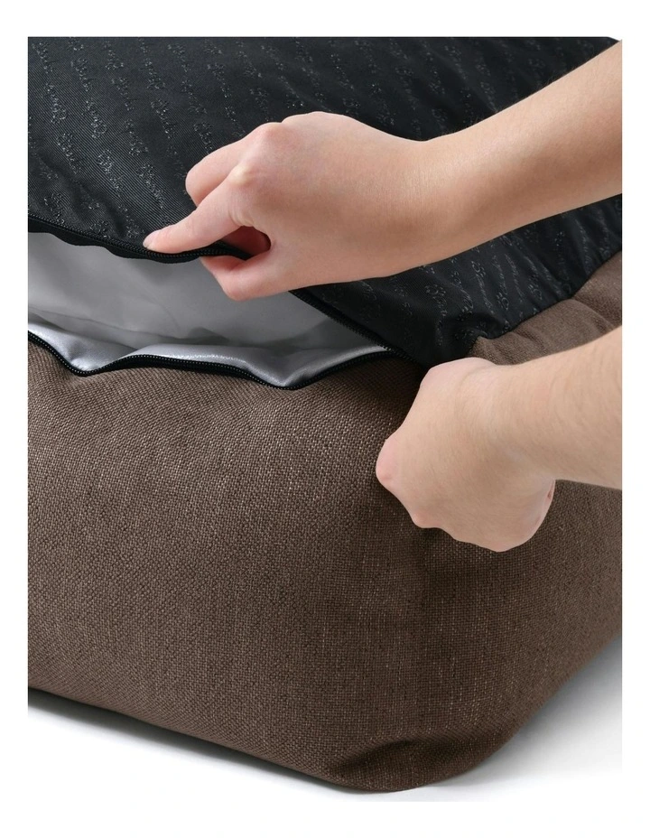 Brooksy Woven Dog Bed in Chocolate image 4