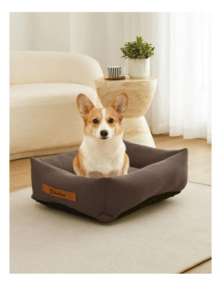 Brooksy Woven Dog Bed in Chocolate image 7
