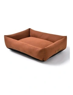 Brooksy Woven Dog Bed in Rust