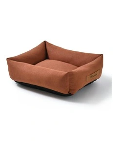 Brooksy Woven Dog Bed in Rust