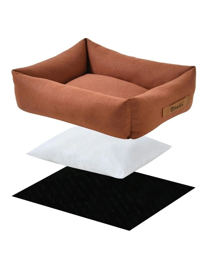 Brooksy Woven Dog Bed in Rust image 6