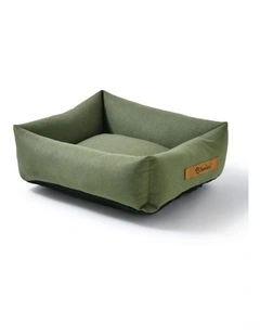 Brooksy Woven Dog Bed in Olive