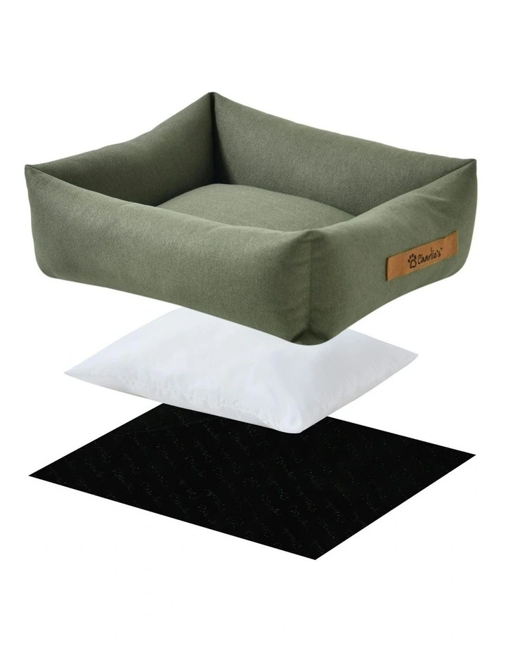 Brooksy Woven Dog Bed in Olive image 6