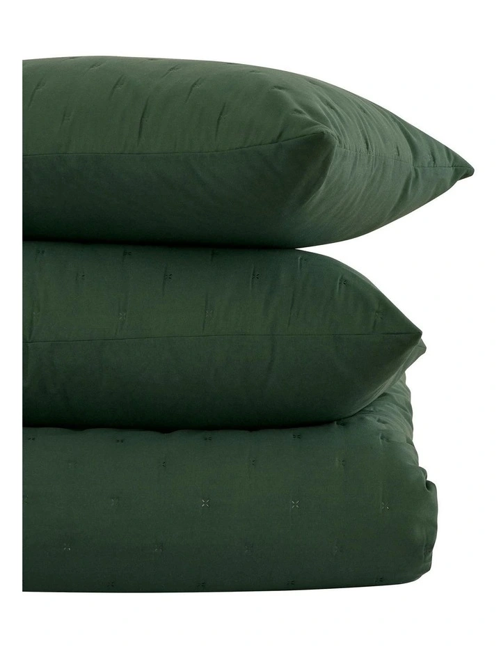 Ormond Quilt Cover Set in Forest Green image 7