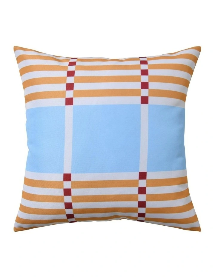 Riviera Printed Outdoor Cushion 50 x 50cm in Mustard image 1