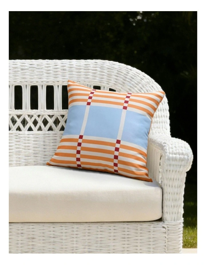 Riviera Printed Outdoor Cushion 50 x 50cm in Mustard image 7