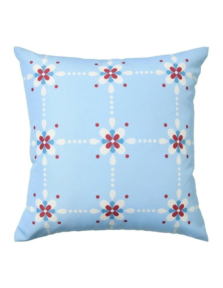 Fiore Printed Outdoor Cushion 50 x 50cm in Sky image 1