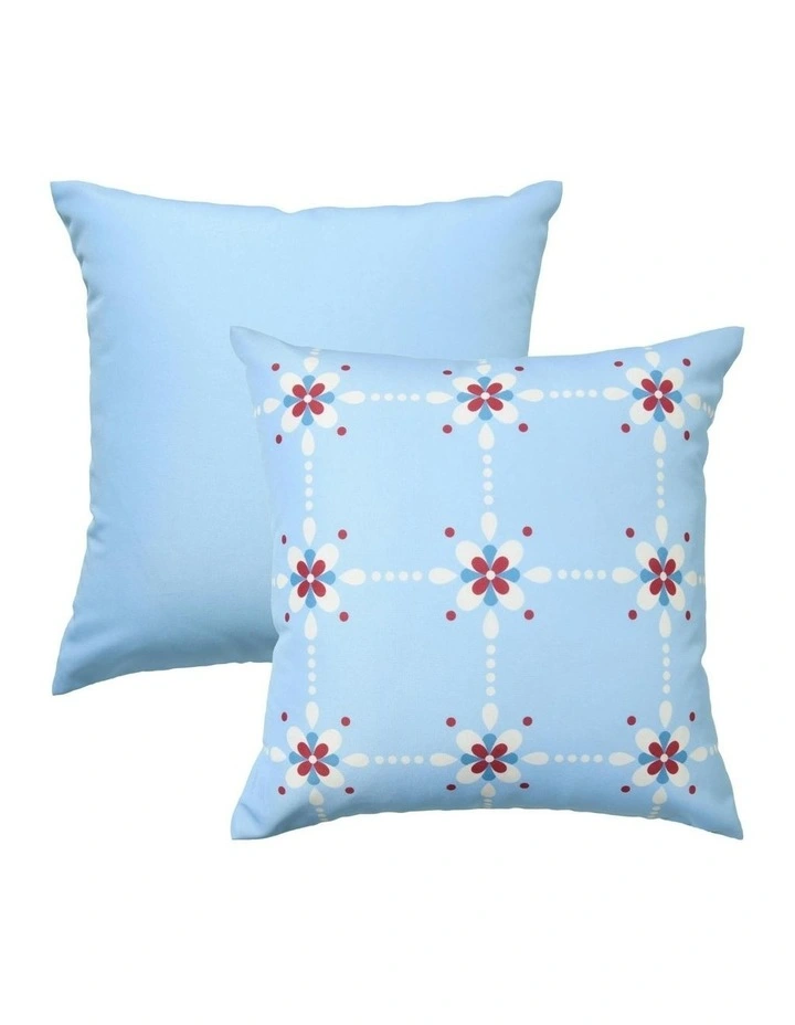Fiore Printed Outdoor Cushion 50 x 50cm in Sky image 5