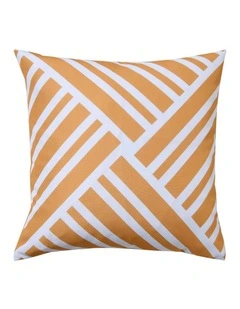 Sol Stripes Printed Outdoor Cushion 50 x 50cm in Mustard