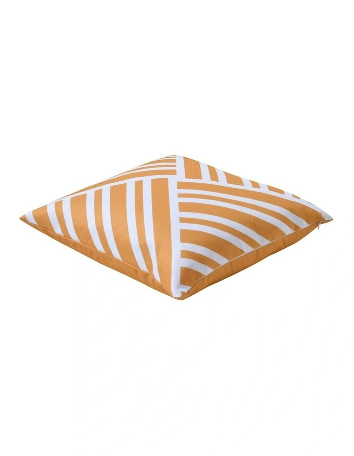 Sol Stripes Printed Outdoor Cushion 50 x 50cm in Mustard image 3