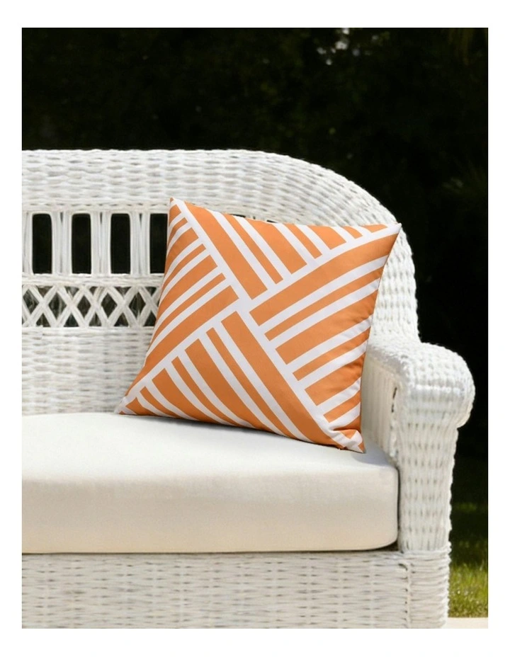 Sol Stripes Printed Outdoor Cushion 50 x 50cm in Mustard image 7