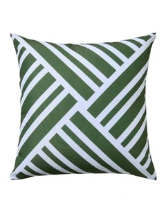 Sol Stripes Printed Outdoor Cushion 50 x 50cm in Olive