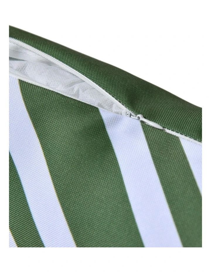Sol Stripes Printed Outdoor Cushion 50 x 50cm in Olive image 6