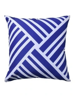 Sol Stripes Printed Outdoor Cushion 50 x 50cm in Blue