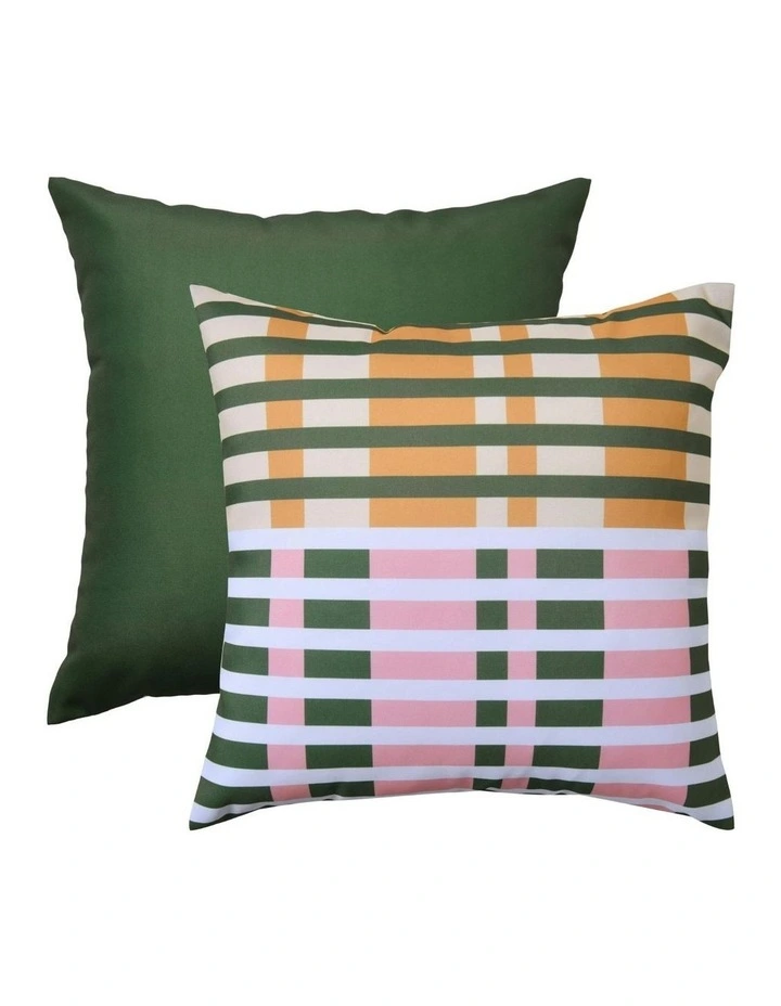 Linnea Printed Outdoor Cushion 50 x 50cm in Olive image 6