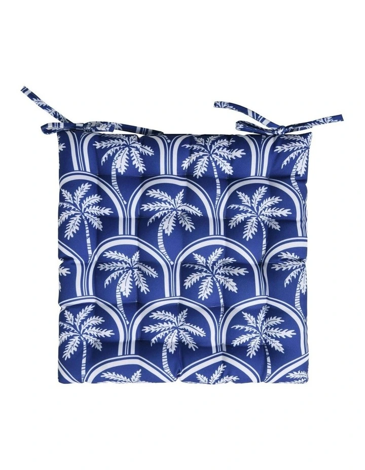 Isola Palms Printed Outdoor Seat Cushions 40x40cm 4 Pack in Blue image 2