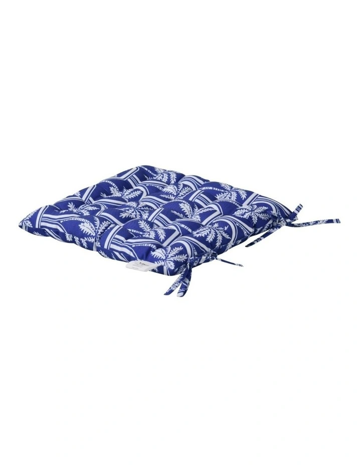 Isola Palms Printed Outdoor Seat Cushions 40x40cm 4 Pack in Blue image 4