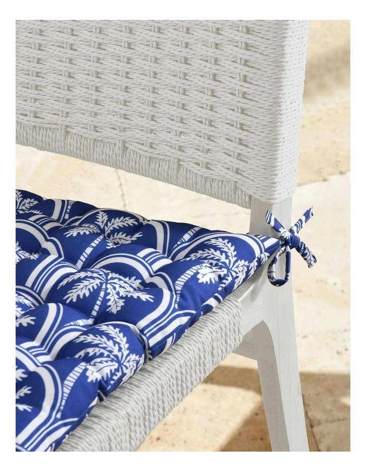 Isola Palms Printed Outdoor Seat Cushions 40x40cm 4 Pack in Blue image 6