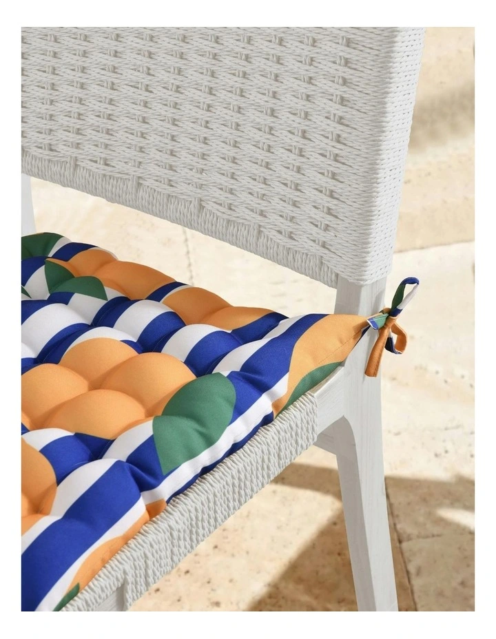 Limone Printed Outdoor Seat Cushions 4 Pack in Blue image 6