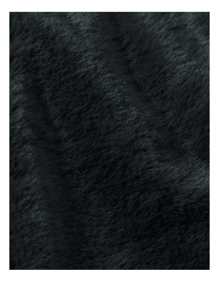 Emmett Textured Faux Fur Heated Throw in Charcoal image 6