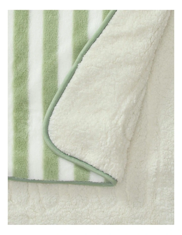 Linea Faux Fur Heated Throw in Olive image 3