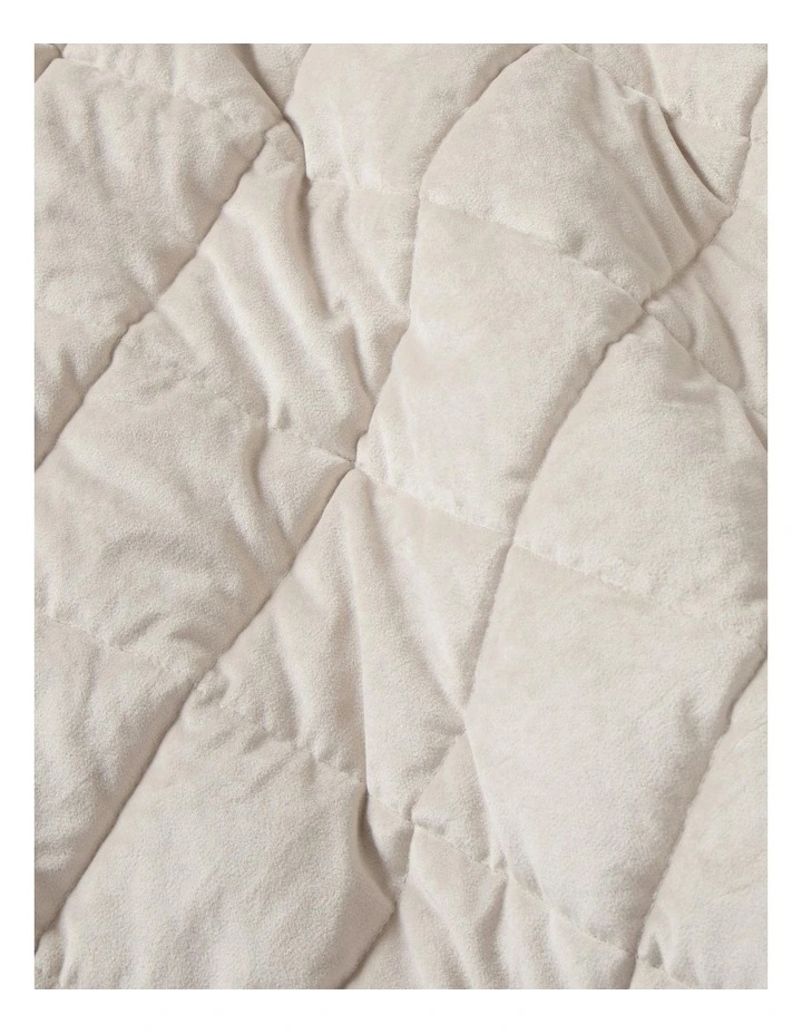 Haven Velvet Heated Throw in Stone image 4