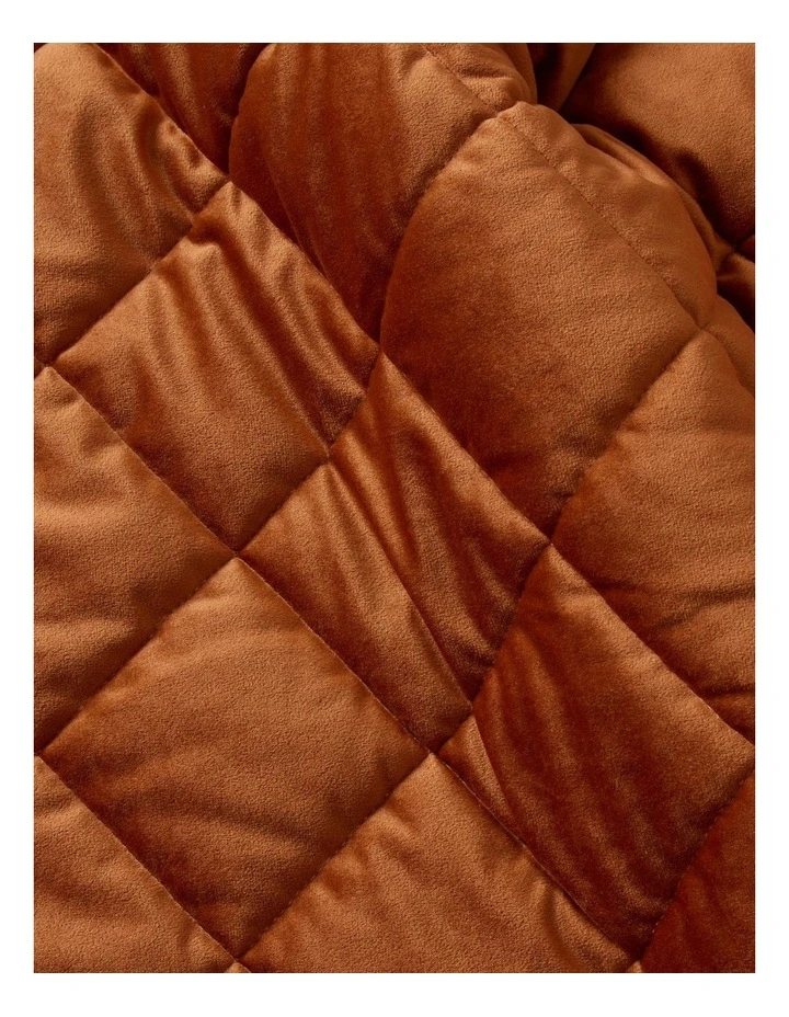 Haven Velvet Heated Throw in Rust image 5
