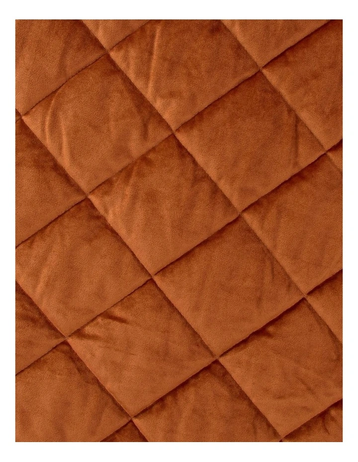 Haven Velvet Heated Throw in Rust image 6