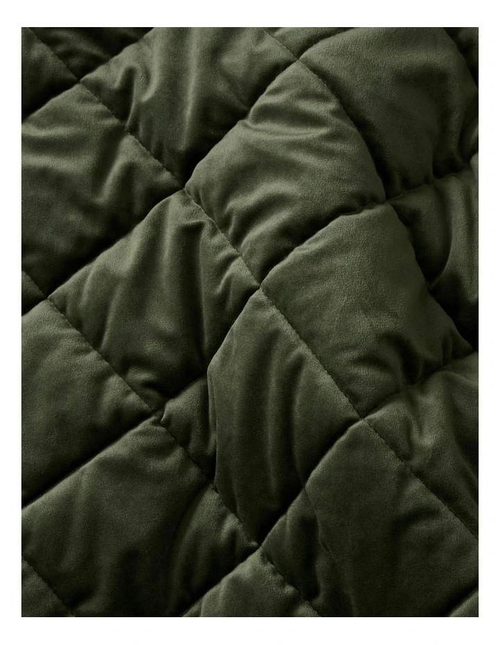 Haven Velvet Heated Throw in Olive image 4