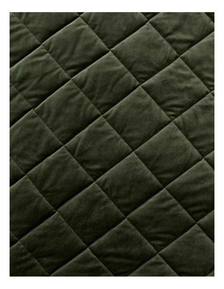 Haven Velvet Heated Throw in Olive image 5
