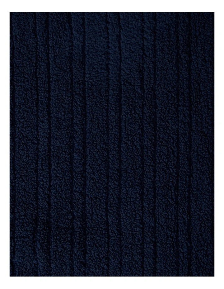 Eve Reversible Sherpa & Coral Fleece Heated Throw in Midnight Blue/Sky image 6