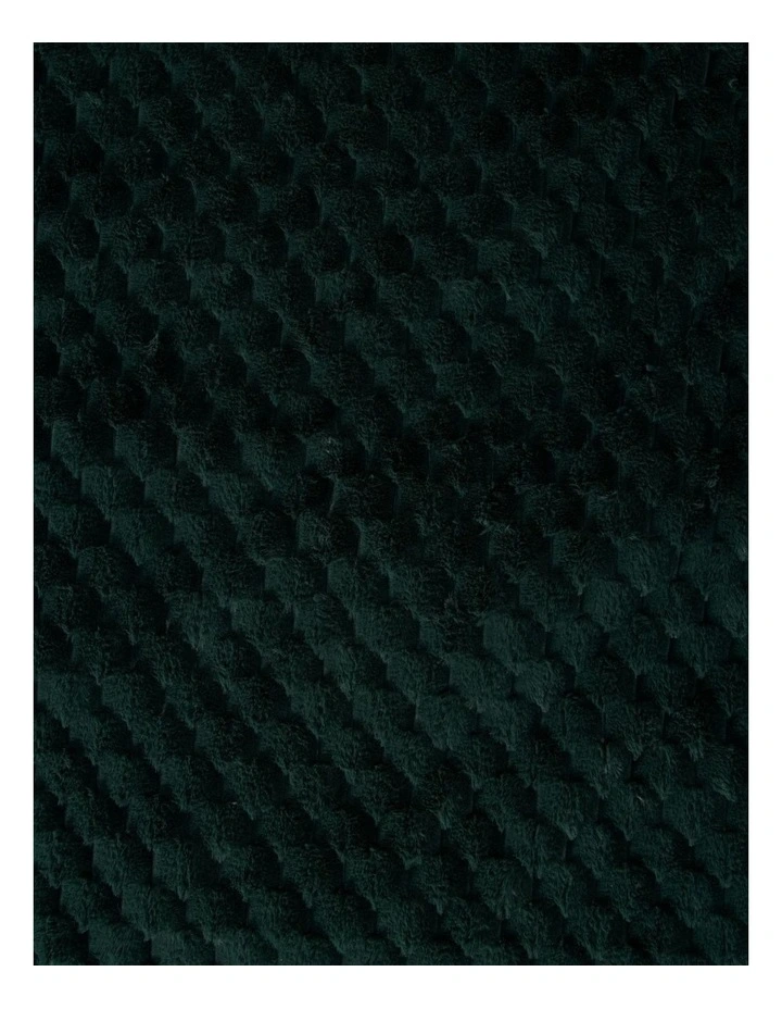 Emmett Textured Faux Fur Throw in Deep Teal image 6