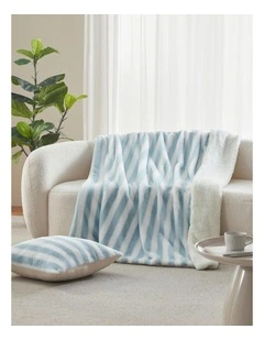 Linea Faux Fur Throw in Blue