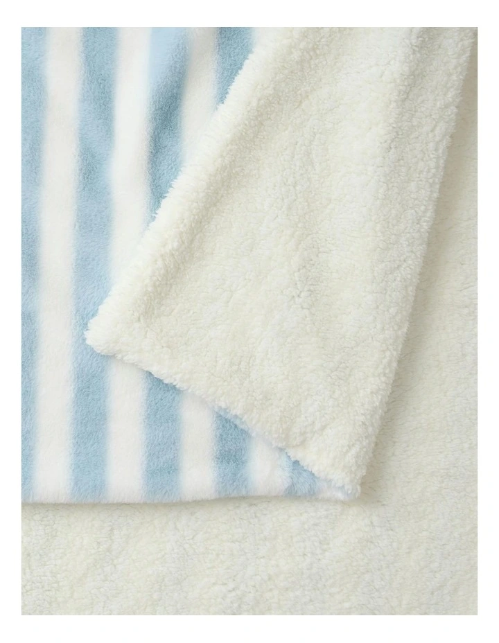 Linea Faux Fur Throw in Blue image 4