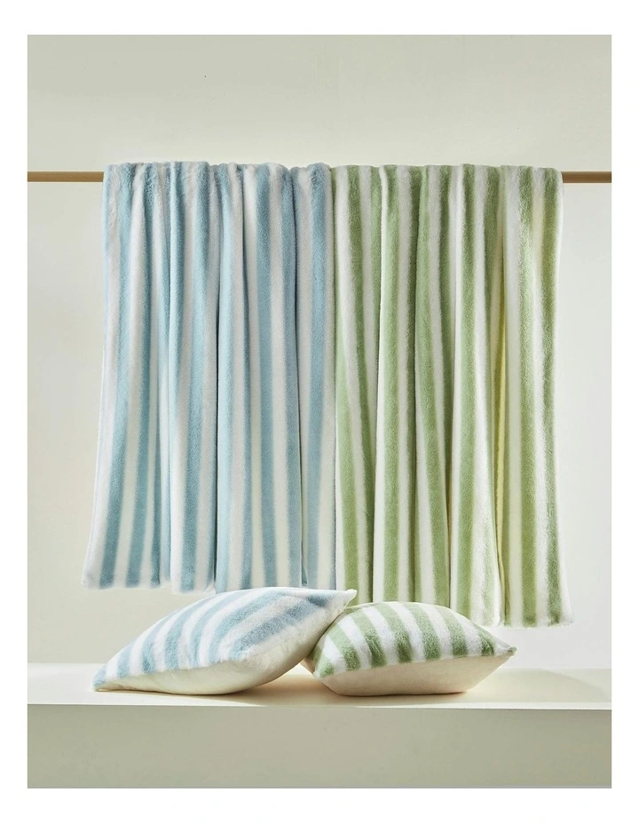 Linea Faux Fur Throw in Blue image 7