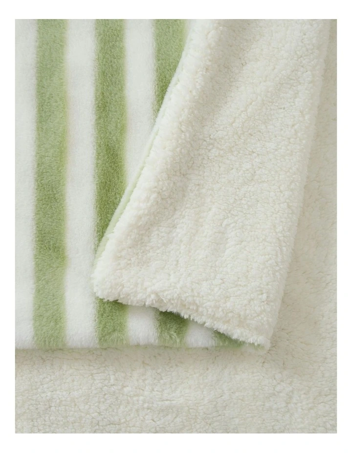 Linea Faux Fur Throw in Olive image 4
