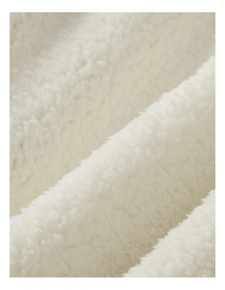 Linea Faux Fur Throw in Olive image 5