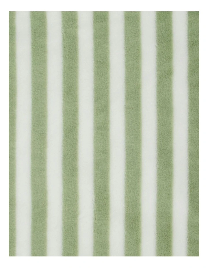 Linea Faux Fur Throw in Olive image 6