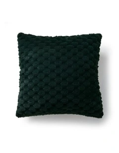 Emmett Textured Faux Fur Cushion 50x50cm in Deep Teal