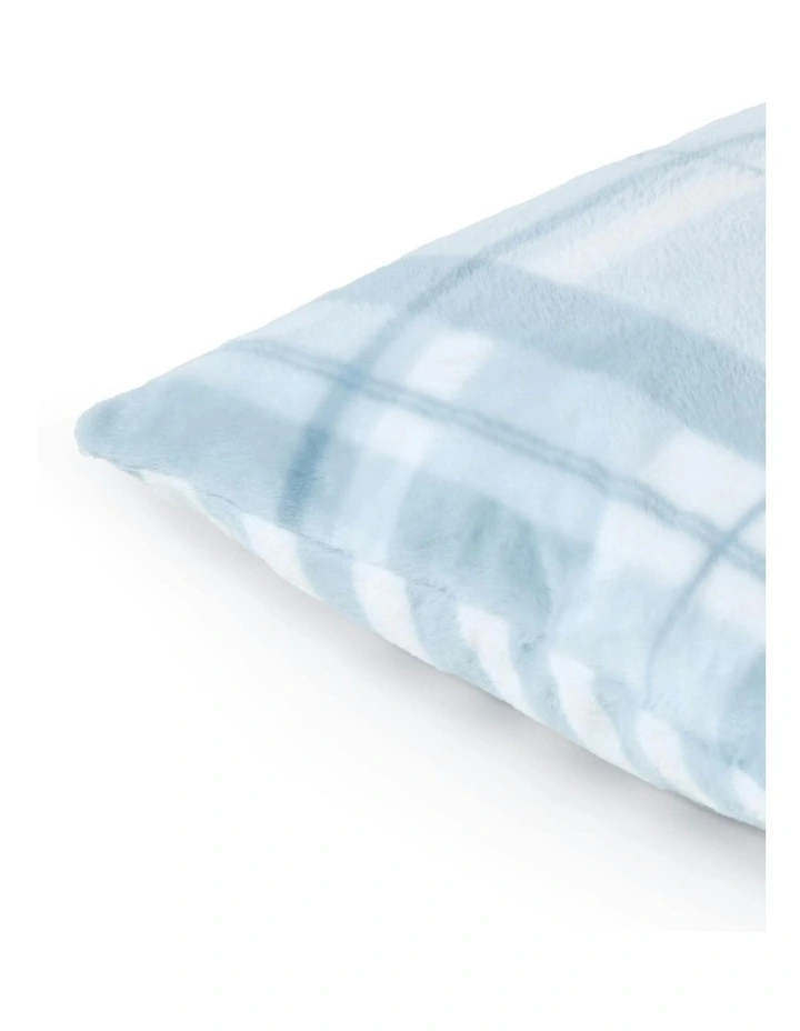 Wynter Reversible Faux Fur Cushion 50x50cm in Blue image 4