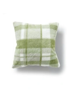Wynter Reversible Faux Fur Cushion 50x50cm in Olive