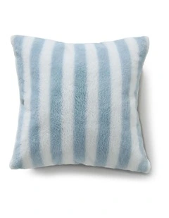 Linea Faux Fur Cushion 50x50cm in Blue
