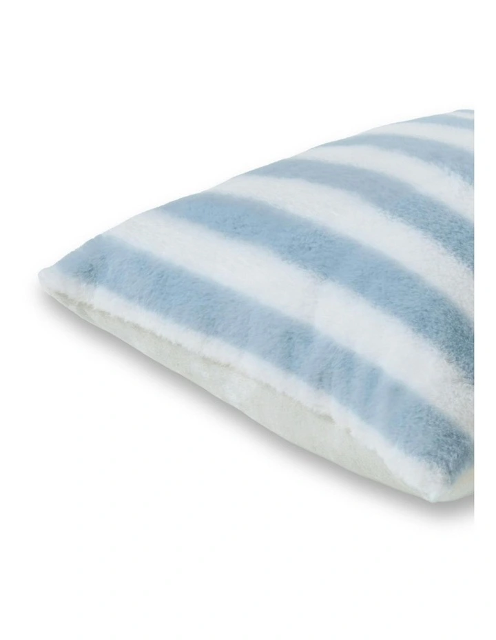 Linea Faux Fur Cushion 50x50cm in Blue image 3