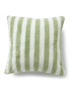 Linea Faux Fur Cushion 50x50cm in Olive