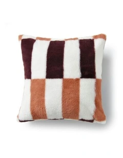 Alma Faux Fur Cushion 50x50cm in Chocolate Mousse