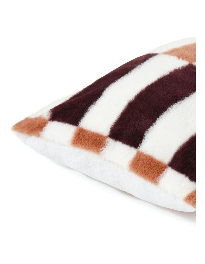 Alma Faux Fur Cushion 50x50cm in Chocolate Mousse image 2