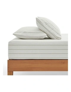 Rumi Washed Cotton Fitted Sheet Set in White