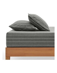 Rumi Washed Cotton Fitted Sheet Set in Graphite